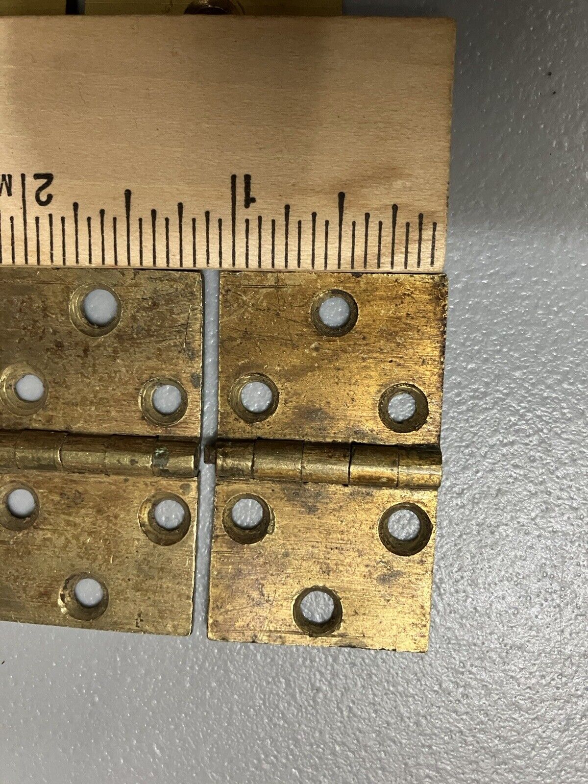 Original CARD-TABLE 18th Century Period Hinges Bronze Or Old Brass Spectacular!