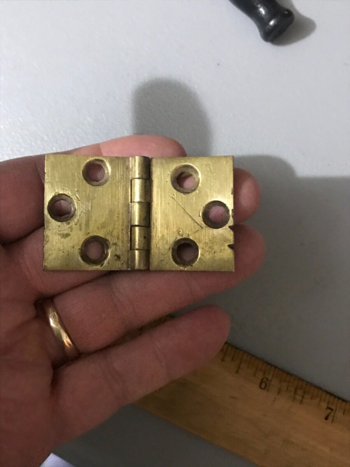 Original CARD-TABLE 18th Century Period Hinges Old Brass Spectacular!