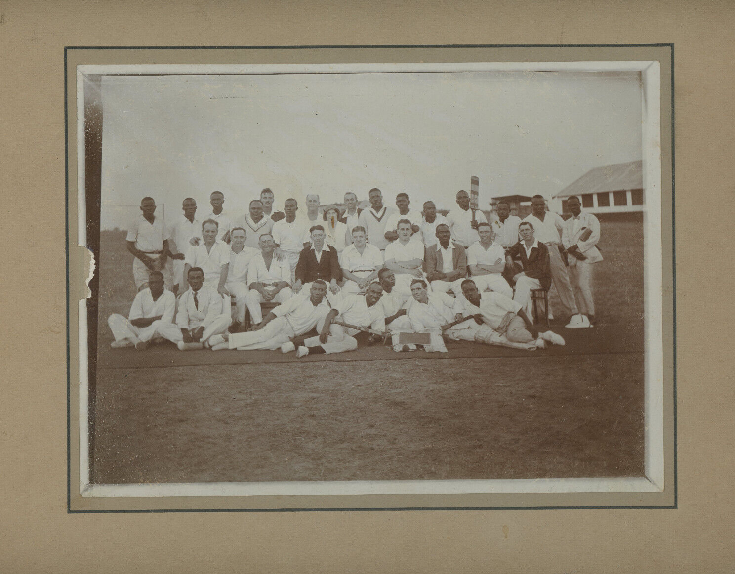 Large Antique Cabinet Photo CRICKET Team West Indies ? Unknown 1900's Team Sport