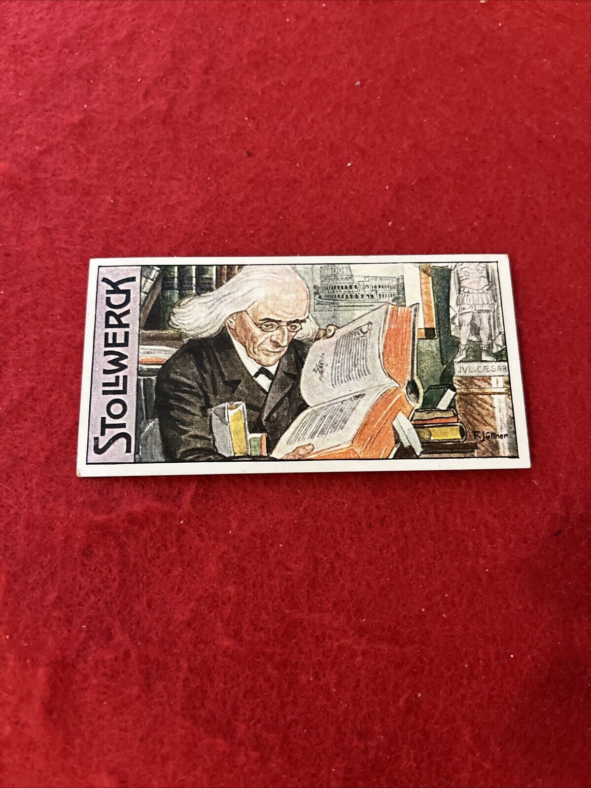 1800s Era Stollwerck THEODOR MOMMSEN (German Archaeologist) Trade Card No. IV. G