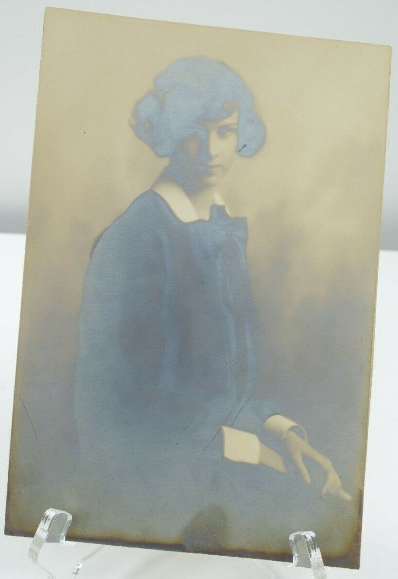 1900s Vintage Young Woman Portrait Photograph 6" x 9"