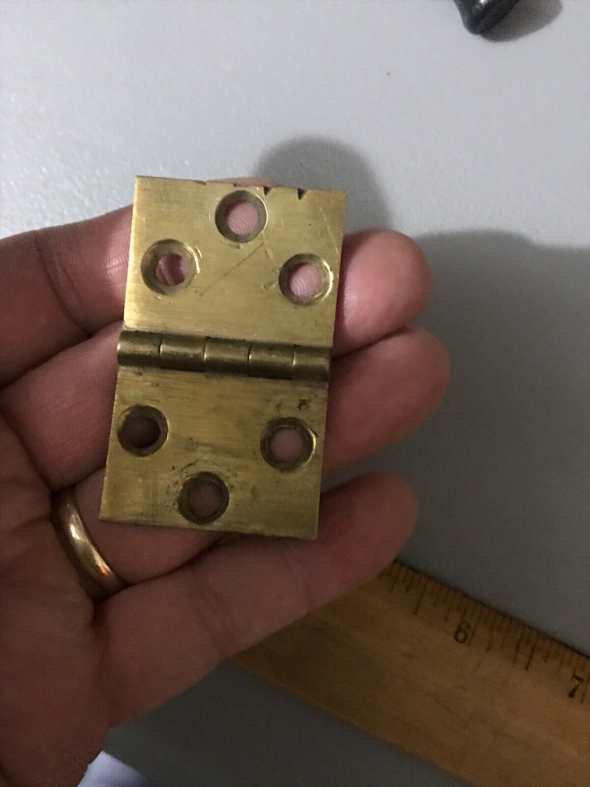 Original CARD-TABLE 18th Century Period Hinges Old Brass Spectacular!