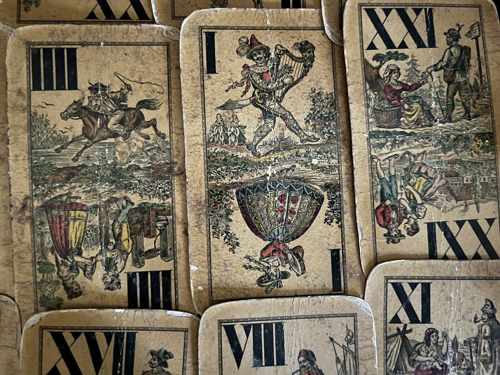 Antique Tarot Card Deck 19th C. - Tarot Cards Late 1800's