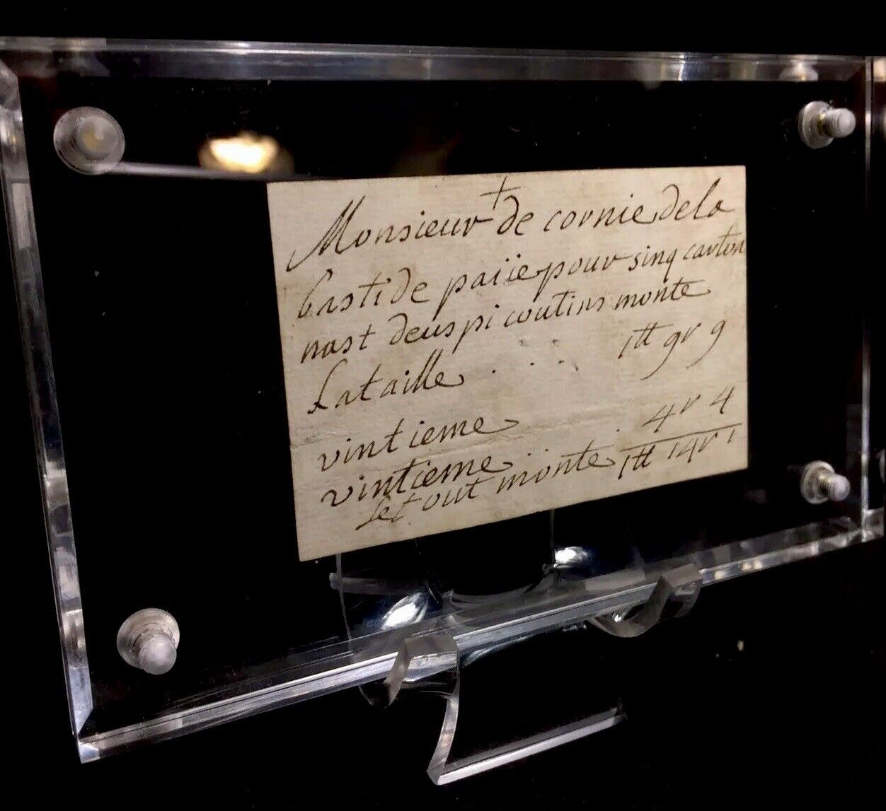 1700’s Old Europe Double Side Scripted Document Antique Playing Cards Single