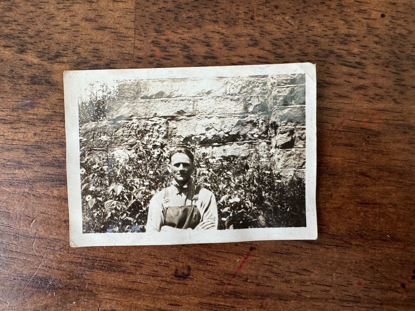 Vintage Photo of a Man in Overalls