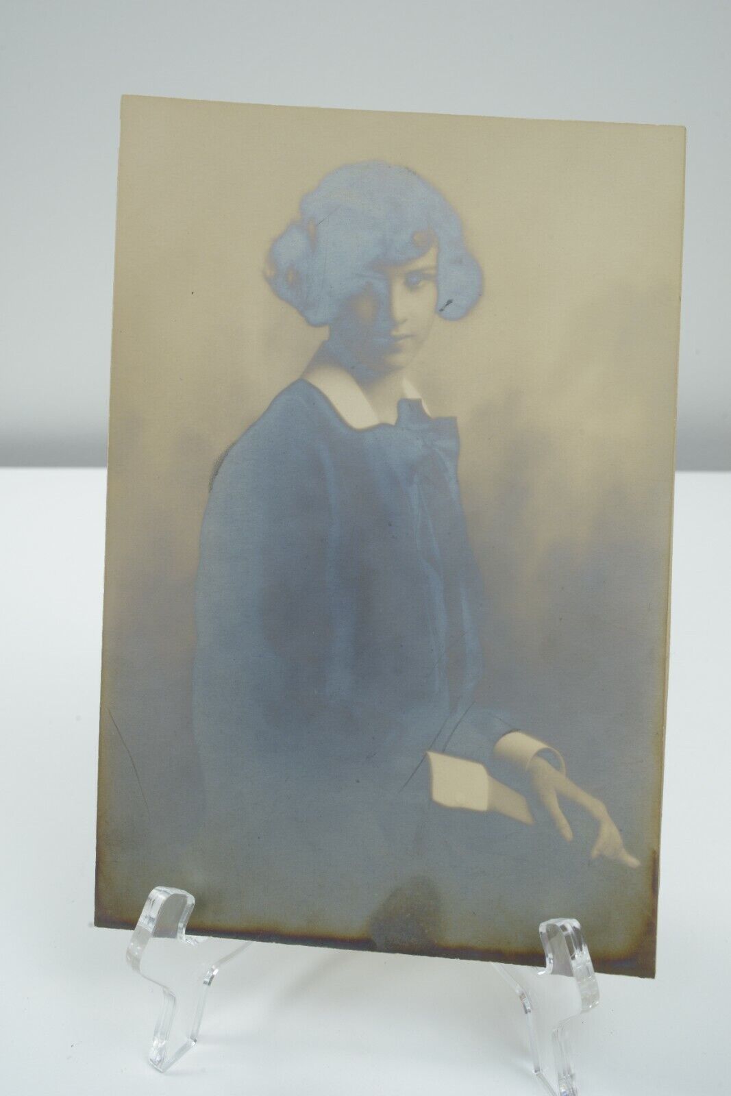 1900s Vintage Young Woman Portrait Photograph 6" x 9"