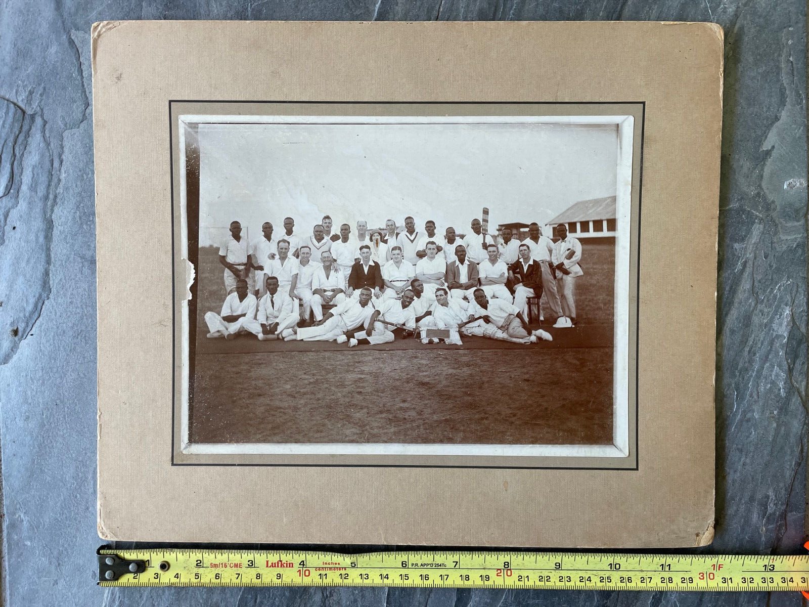Large Antique Cabinet Photo CRICKET Team West Indies ? Unknown 1900's Team Sport