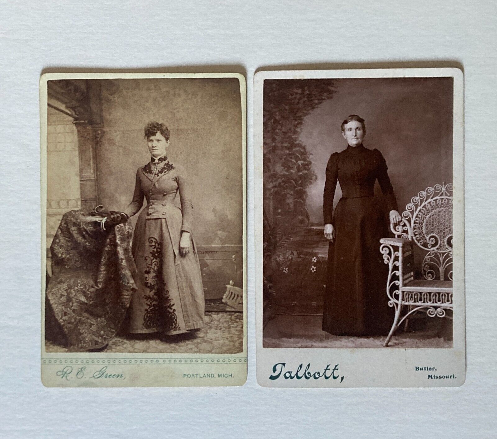 1800’s Cabinet Photos - Young woman and Widow