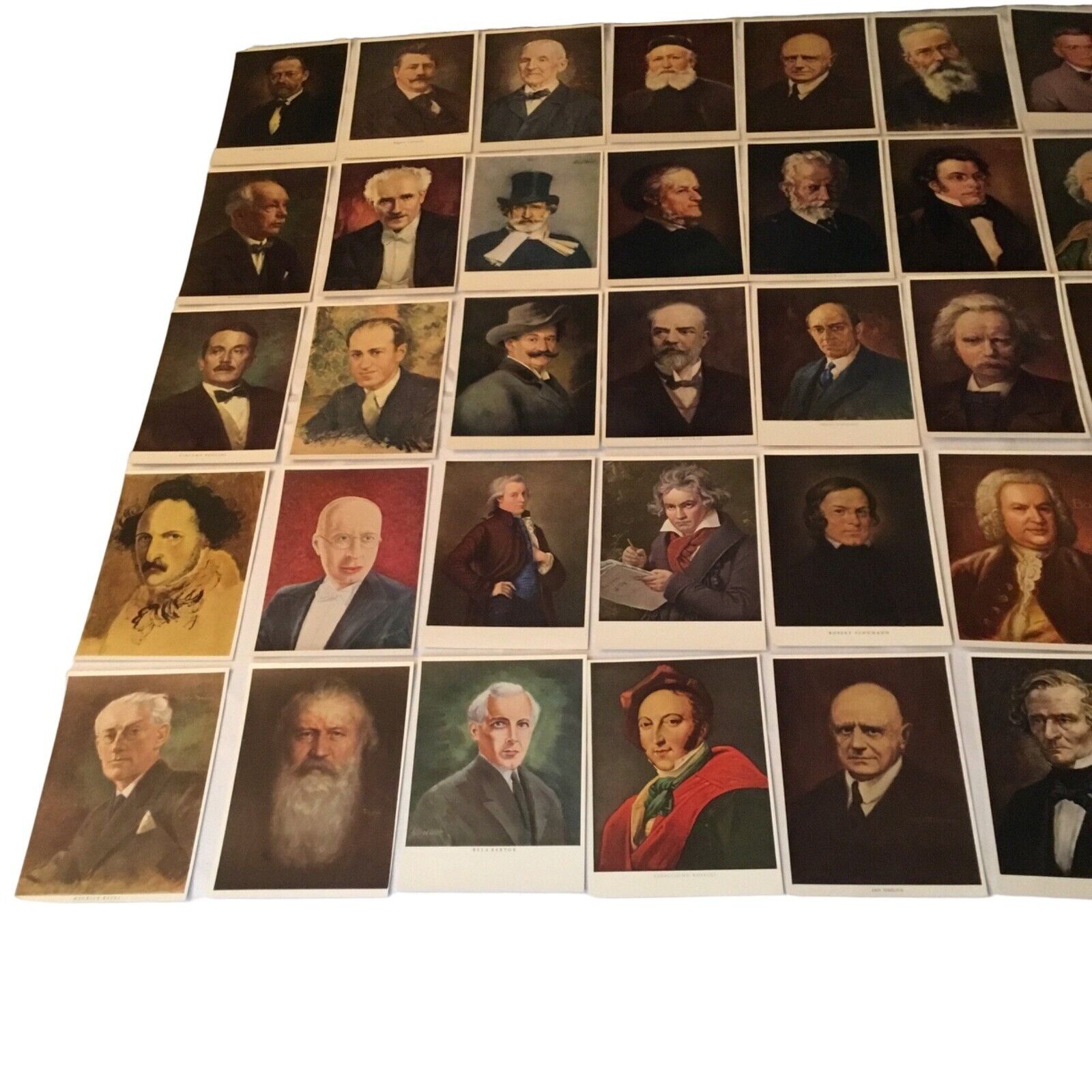 Famous Classical Music Composers 1700's to the 1800's Post Cards In The Original