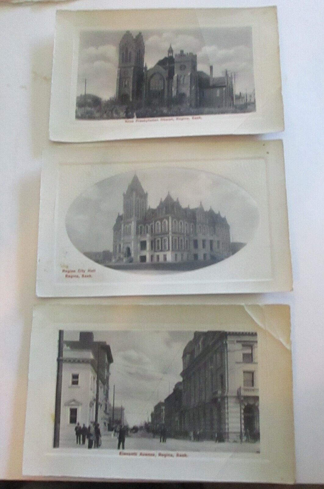 3 VINTAGE PHOTOS FROM REGINA, SASK. VERY EARLY 1900'S