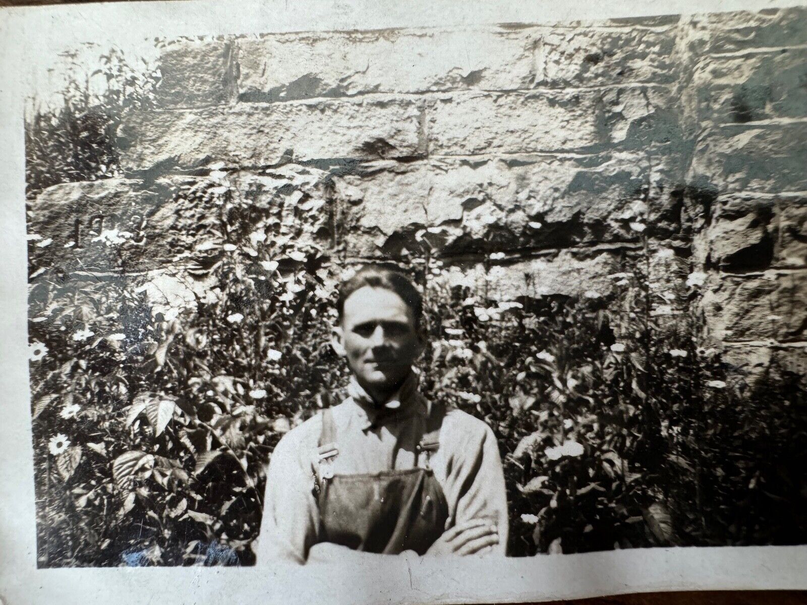 Vintage Photo of a Man in Overalls