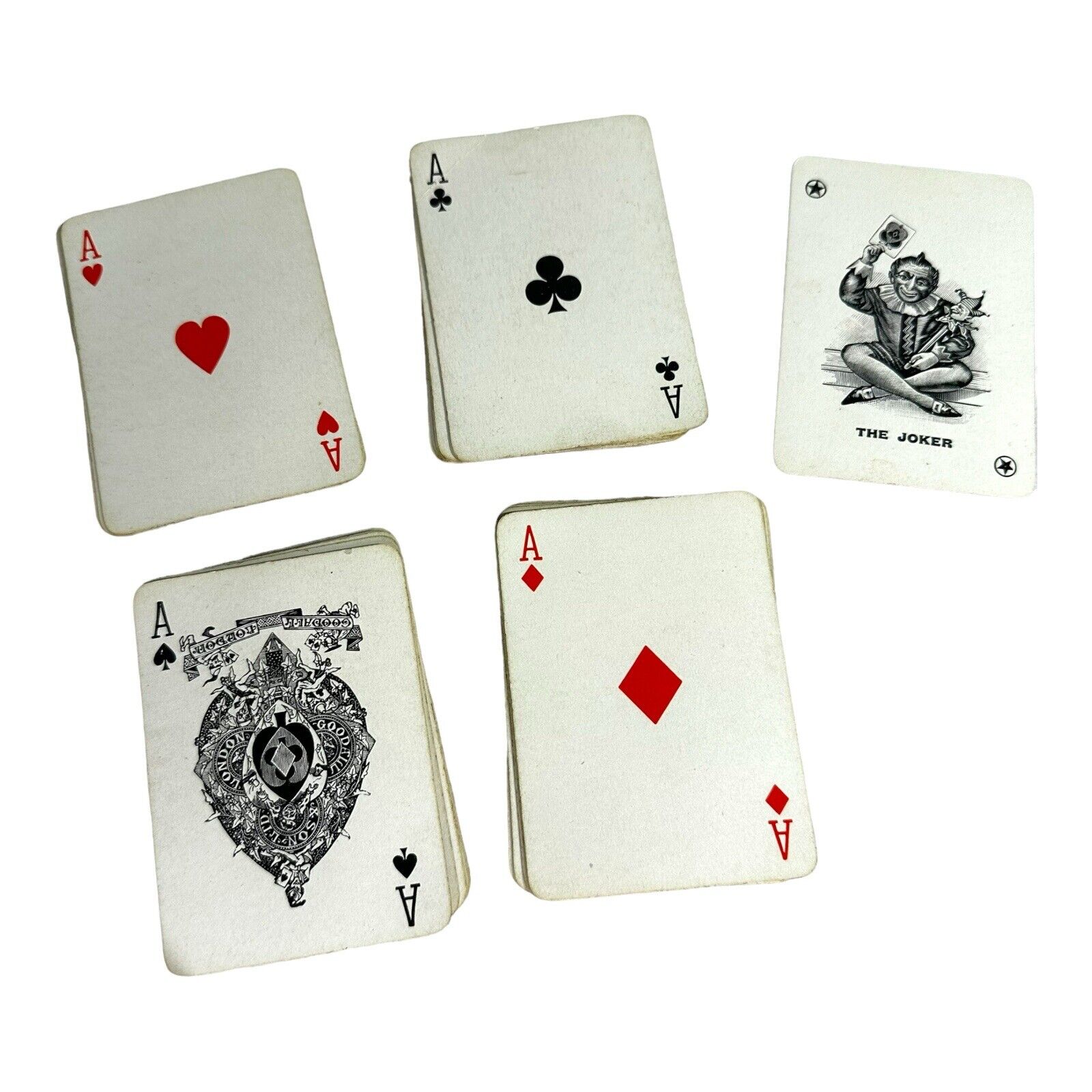 Antique 1800s Rare Charles Goodall & Sons Ltd Cat Tartan Playing Cards w/Box