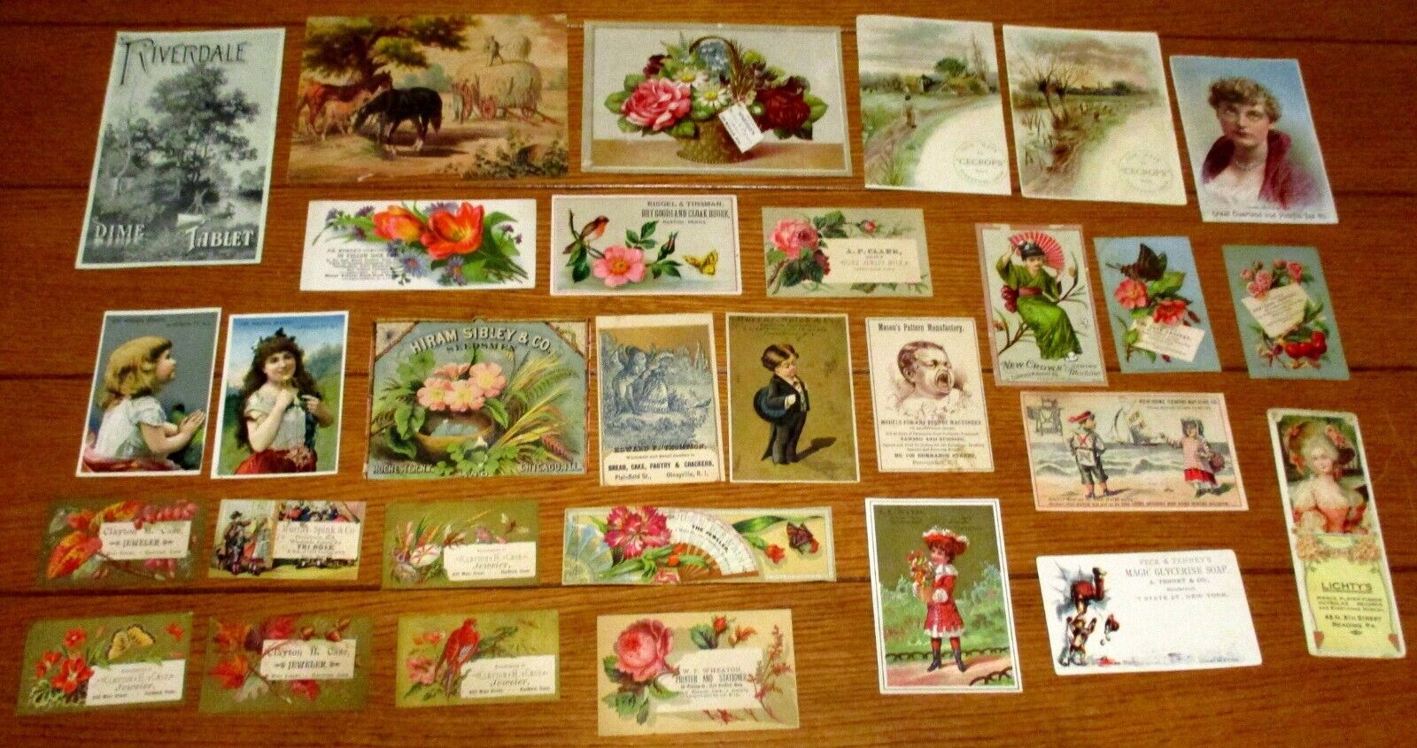 Vintage Advertising Trading Card Lot (30 dif.)  Circa 1800's & Early 1900's  #11