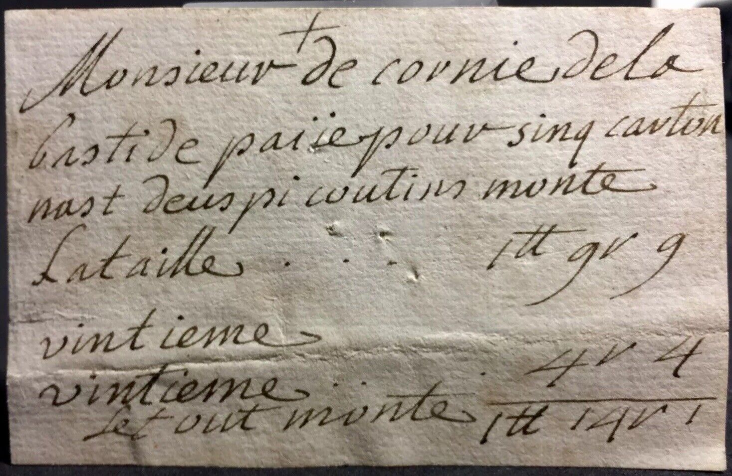 1700’s Old Europe Double Side Scripted Document Antique Playing Cards Single