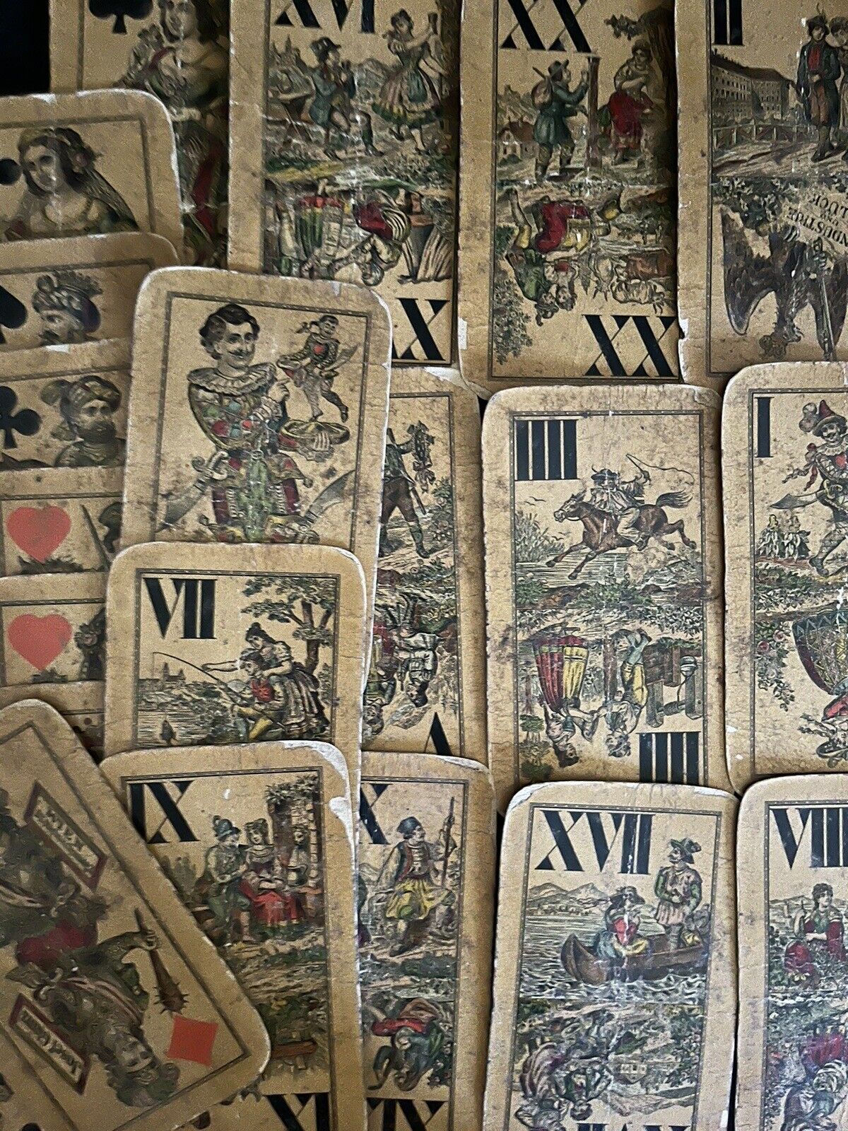 Antique Tarot Card Deck 19th C. - Tarot Cards Late 1800's