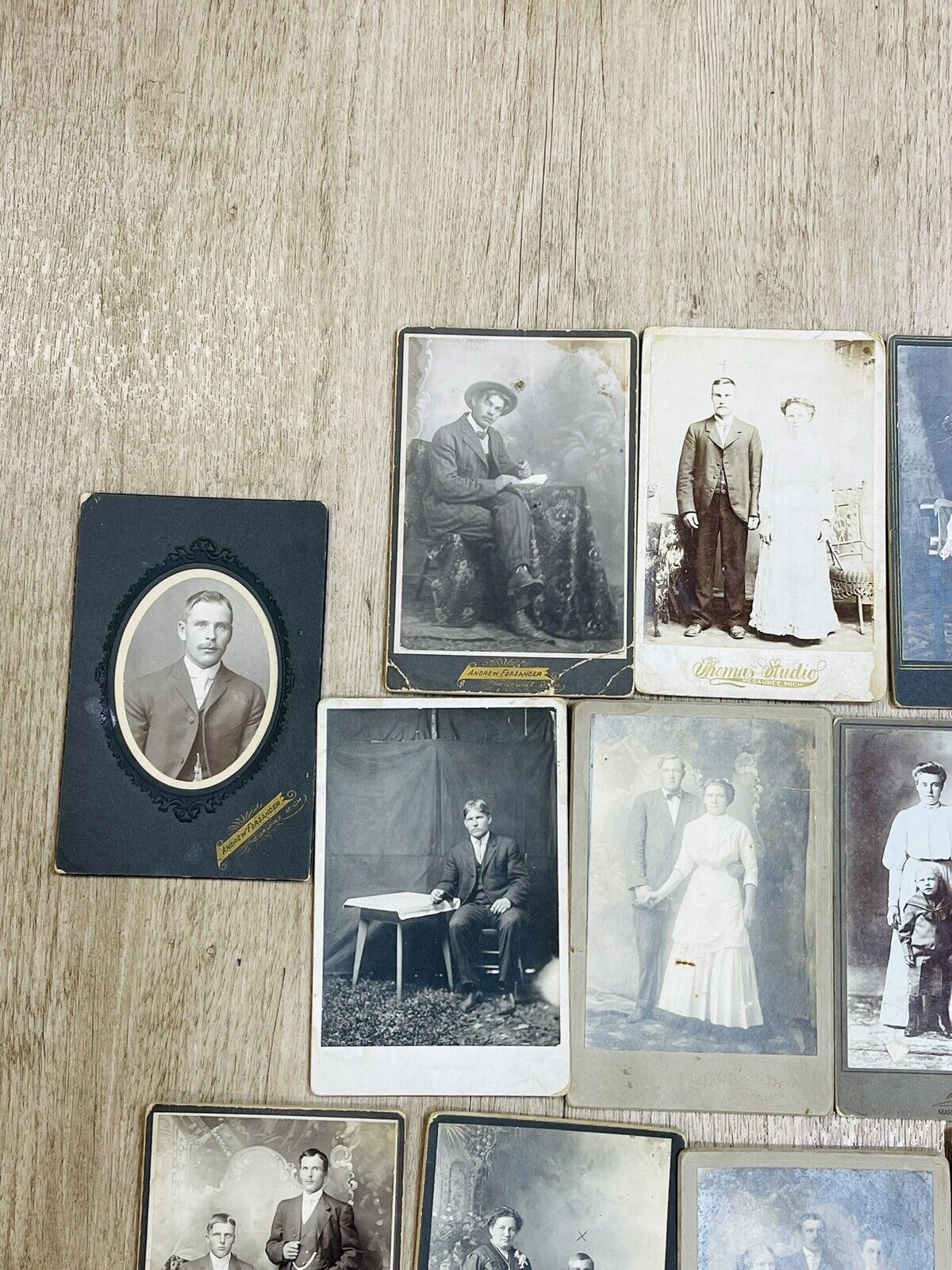 22 Cabinet Cards 1800's 1900s Some Marked Marquette Negaunee Ishpeming Michigan