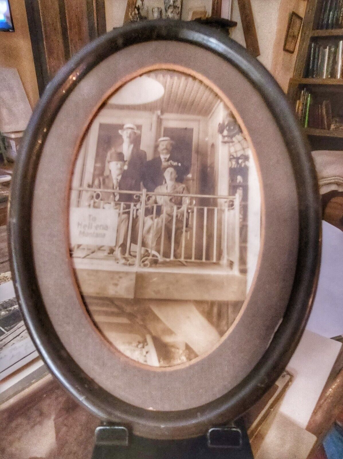 Framed Photograph Classic late 1800's Train traveling to Hellena, Montana 5"X7"