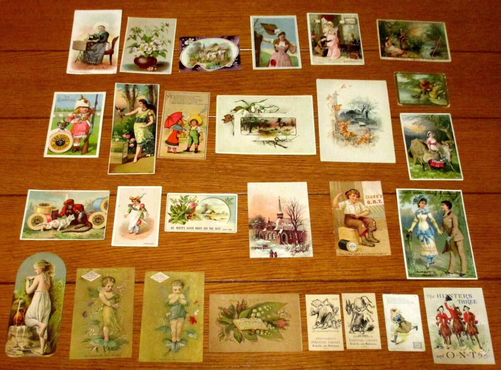 Vintage Advertising Trading Card Lot (27 diff.) Circa 1800's & early 1900's #1