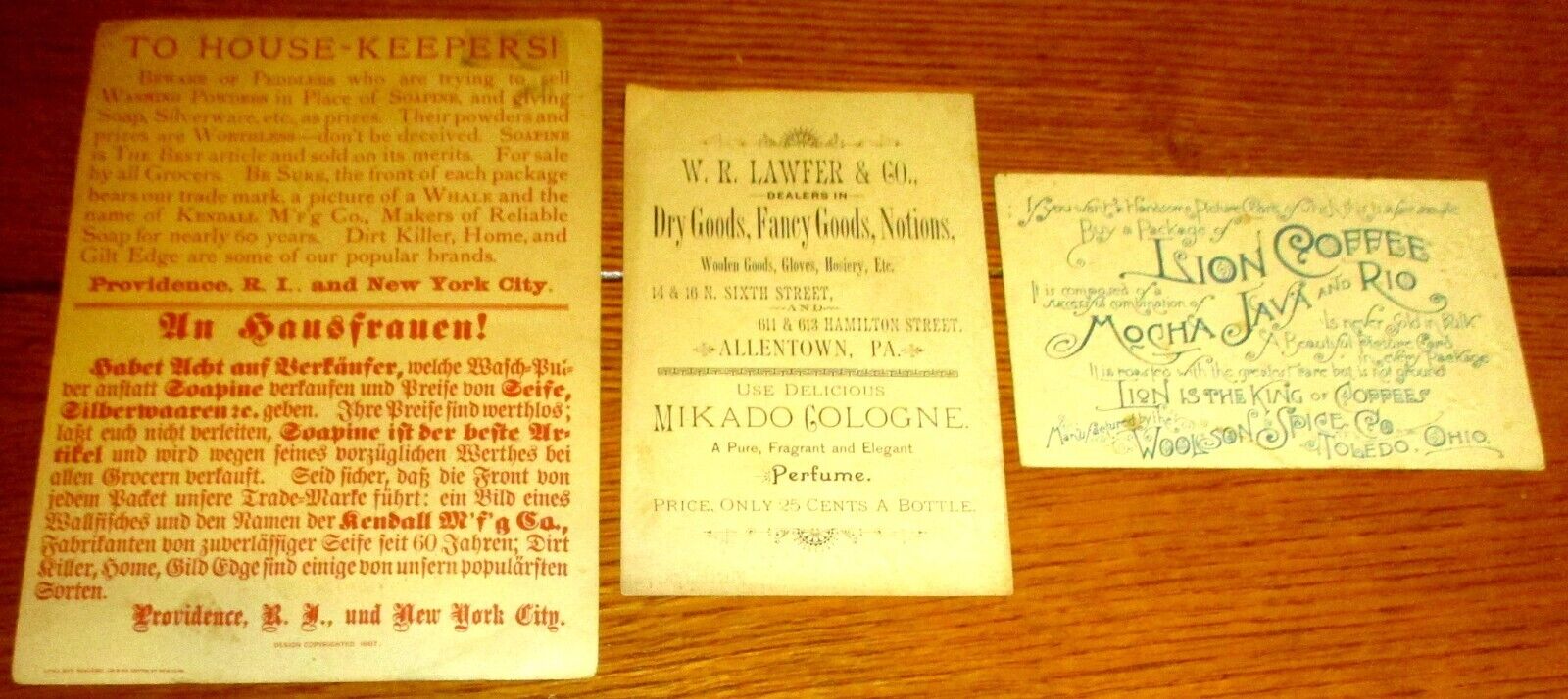 Vintage Advertising Trading Card Lot (26 dif.)  Circa 1800's & Early 1900's  #14