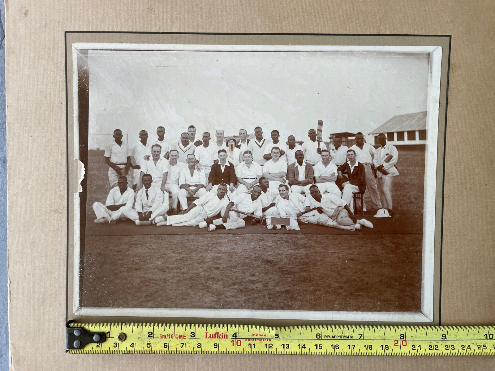 Large Antique Cabinet Photo CRICKET Team West Indies ? Unknown 1900's Team Sport