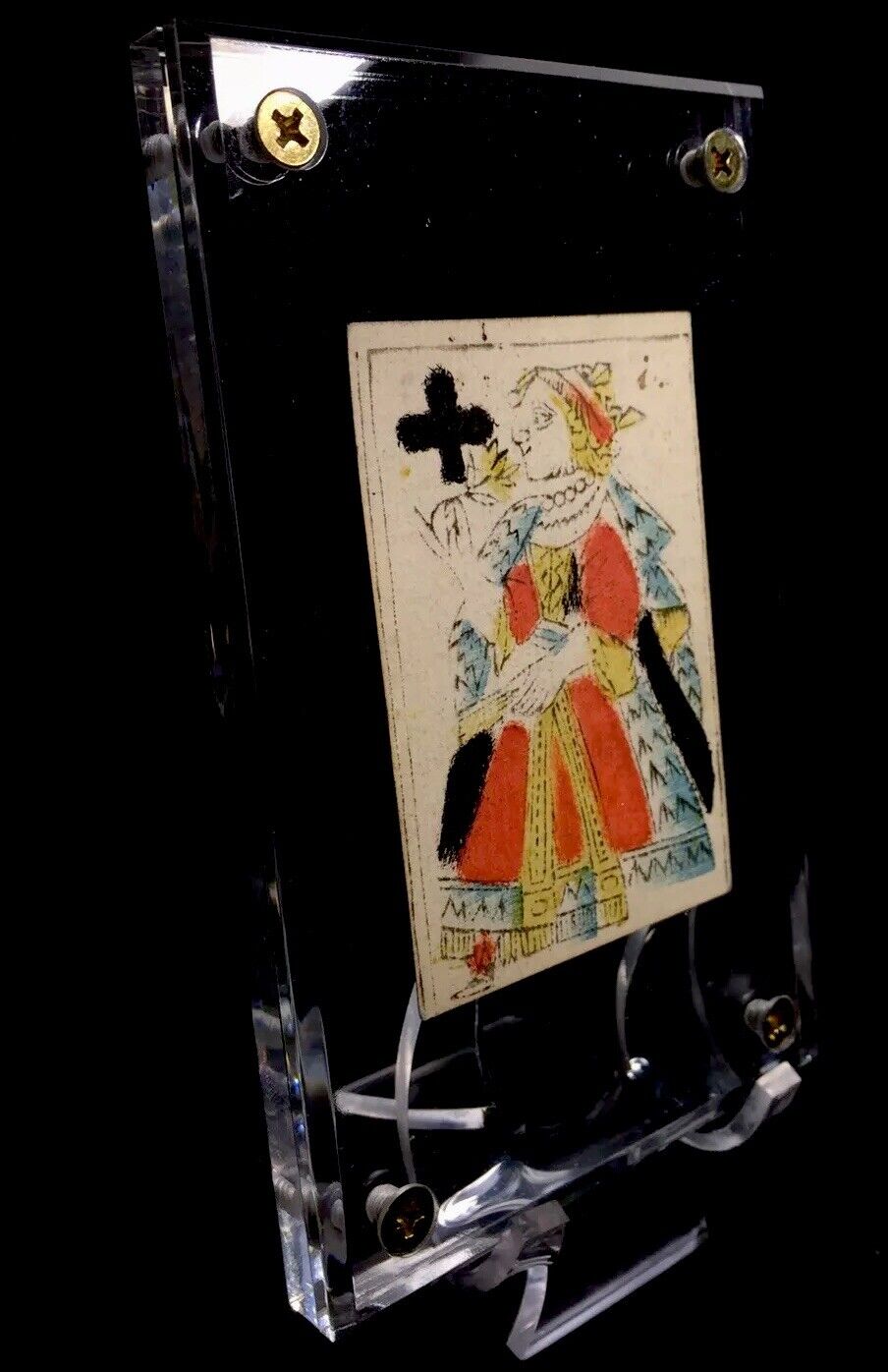 1700’s Historic Antique Playing Cards Woodcut Hand Scripted Document Artifact