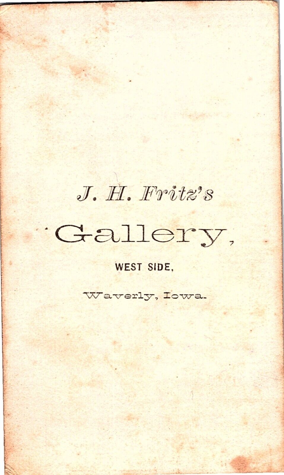 CDV Photo 1800's Waverly, Ia. Ladies Victorian Dress & Collars J.H. Fritz