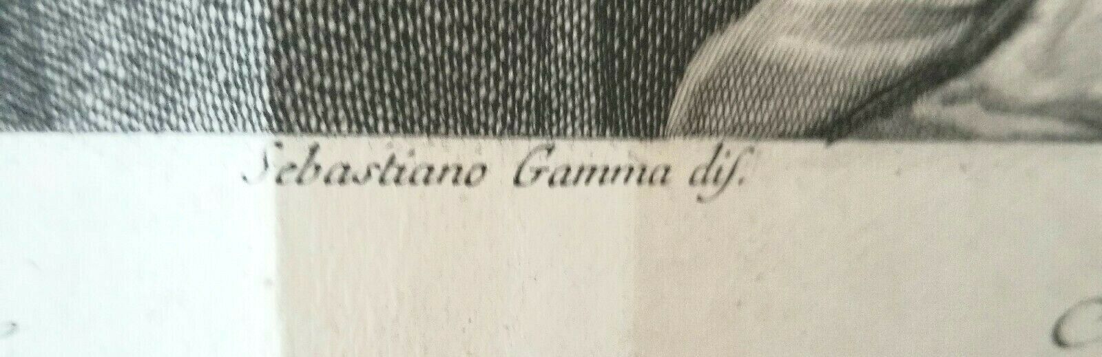 Vintage Italian Engraving Cards Party Women Gamma Abate Crivellari 1700s