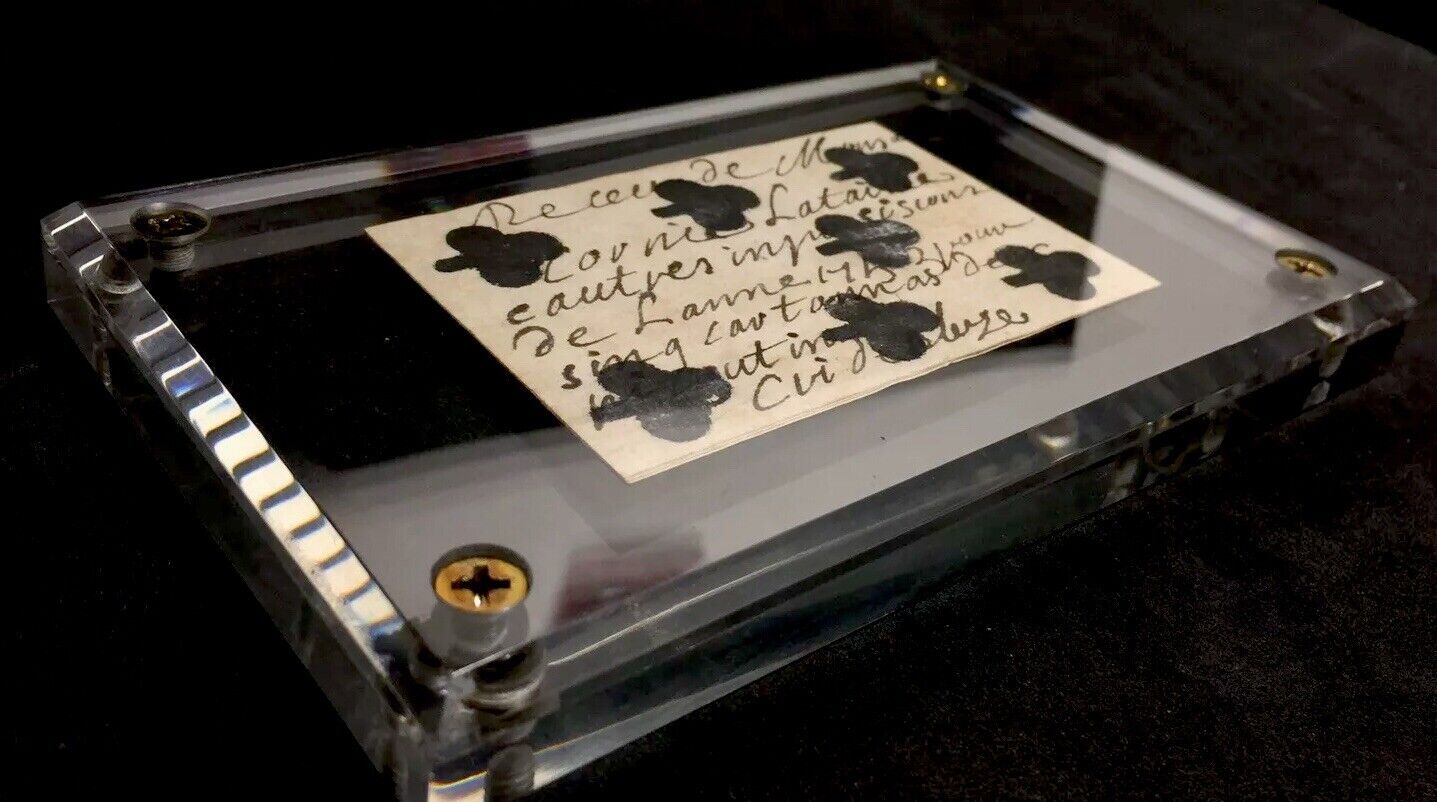 1700’s Old Europe Double Side Scripted Document Antique Playing Cards Single