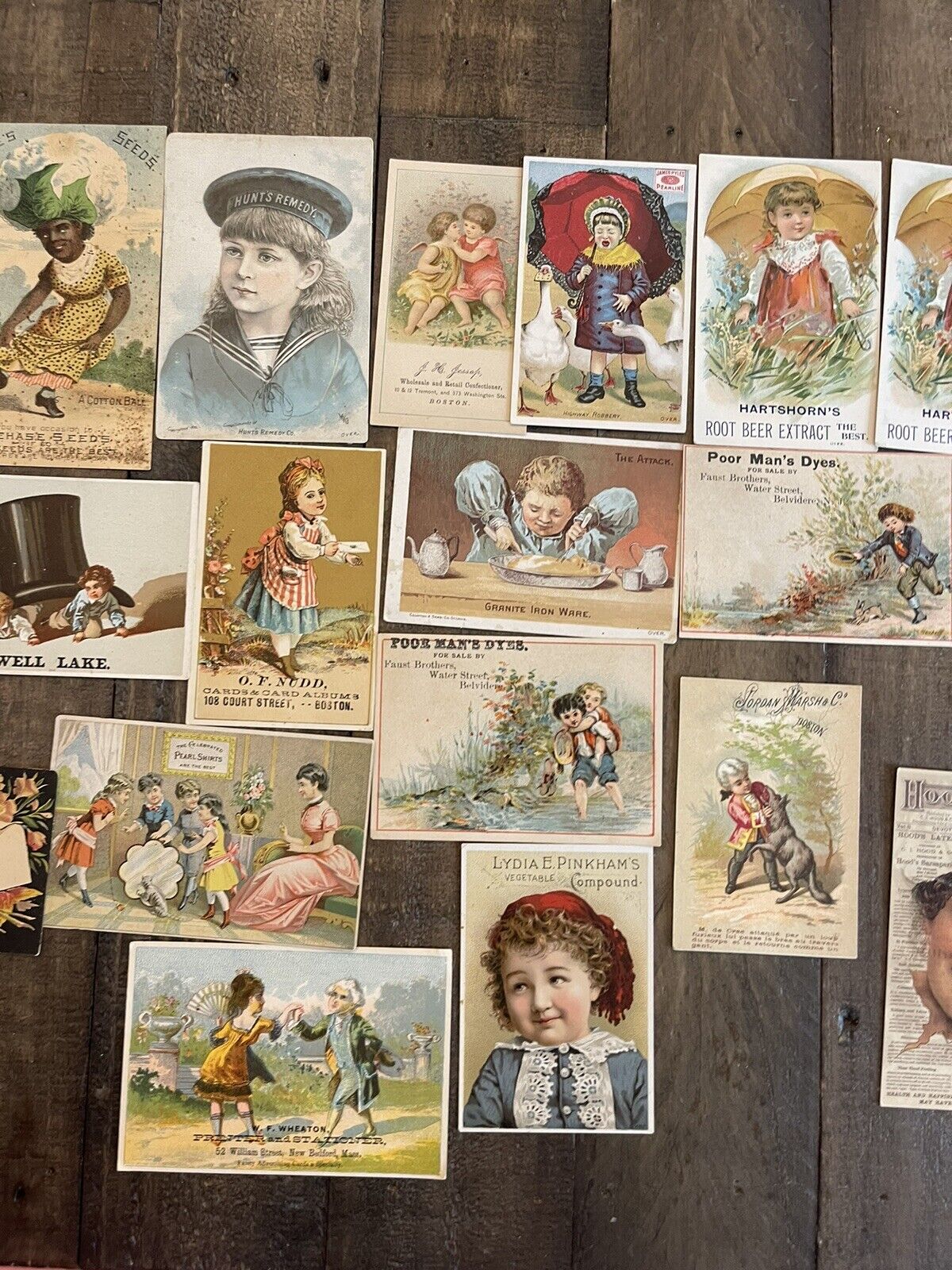 Vintage Advertising Trading Card Lot Of 25 Circa 1800's