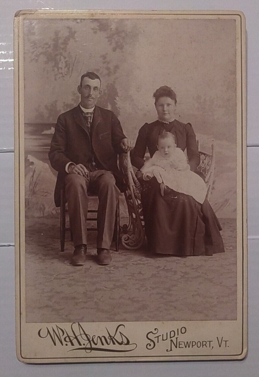 ANTIQUE VTG CIRCA 1800'S ERA B&W CABINET CARD PHOTO, VICTORIAN FAMILY