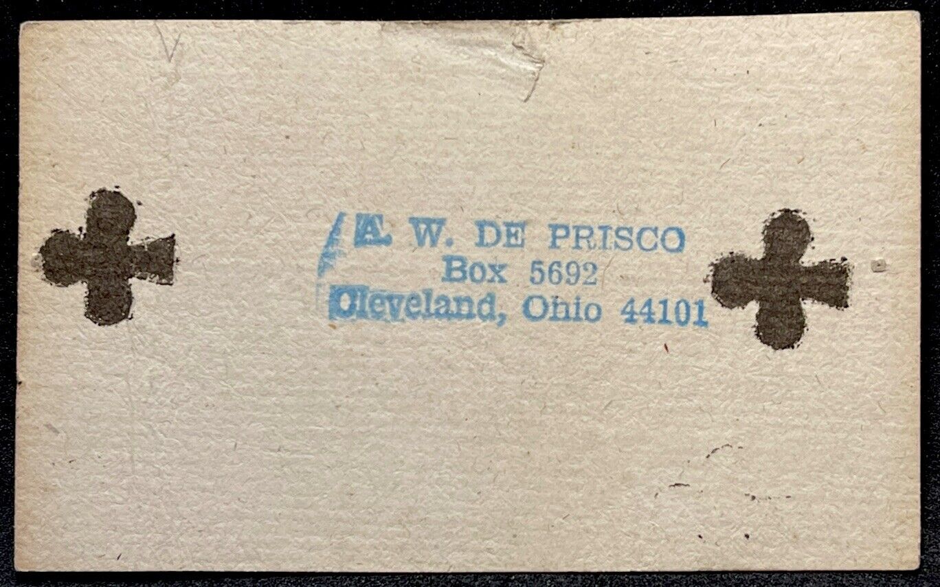 Museum Quality Historic Cleveland American Secondary Use on 1700’s Playing Card