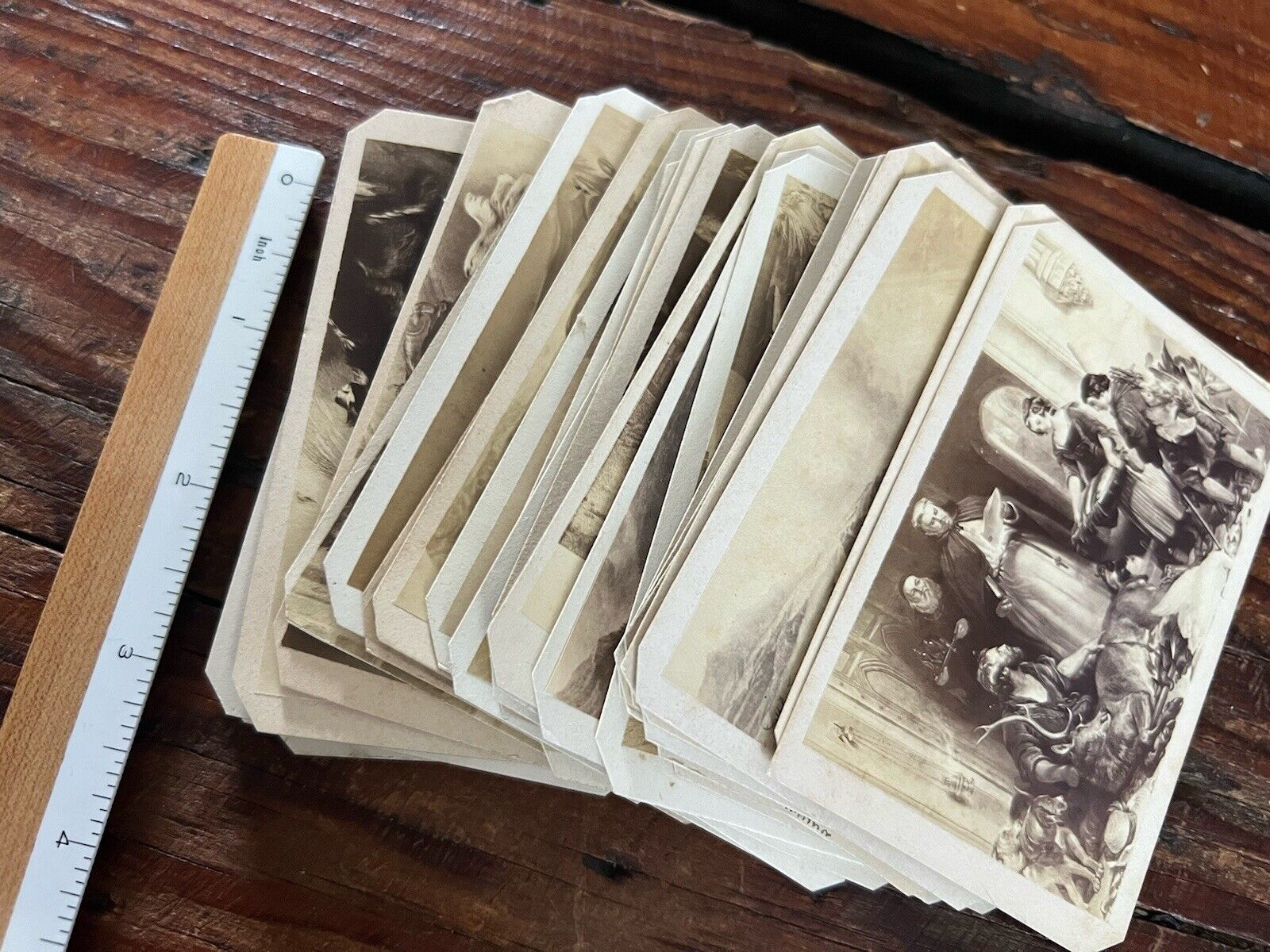 Lot of Antique 1800’s European CDV Story & Art Cards with Dogs - 33 cards