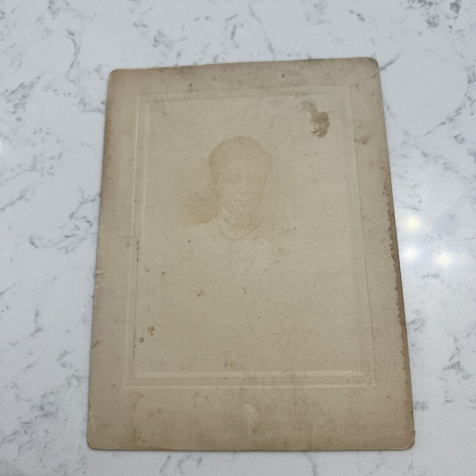 Antique Cabinet Photo 1900s Two Women Palm Reading Ghost Image Reverse Occult