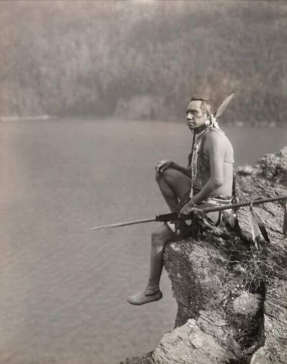 Native American Indian Signal Watching vintage 8 x 10 photo 1800s