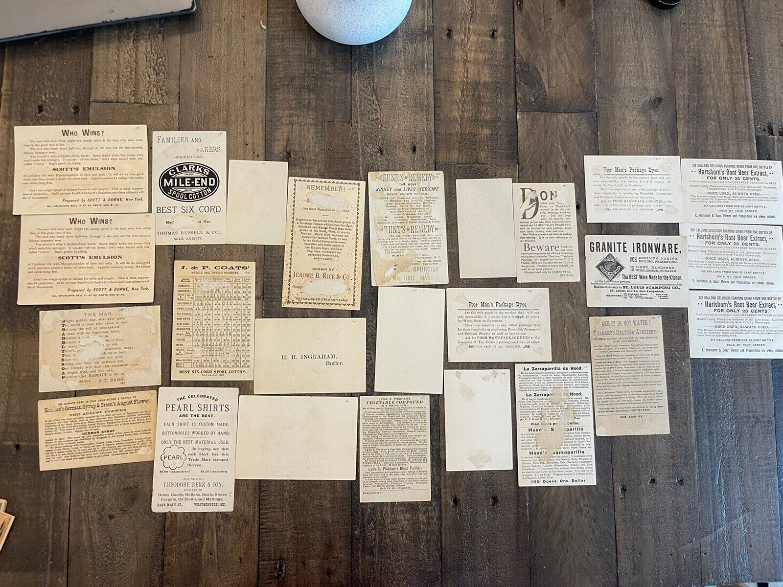 Vintage Advertising Trading Card Lot Of 25 Circa 1800's
