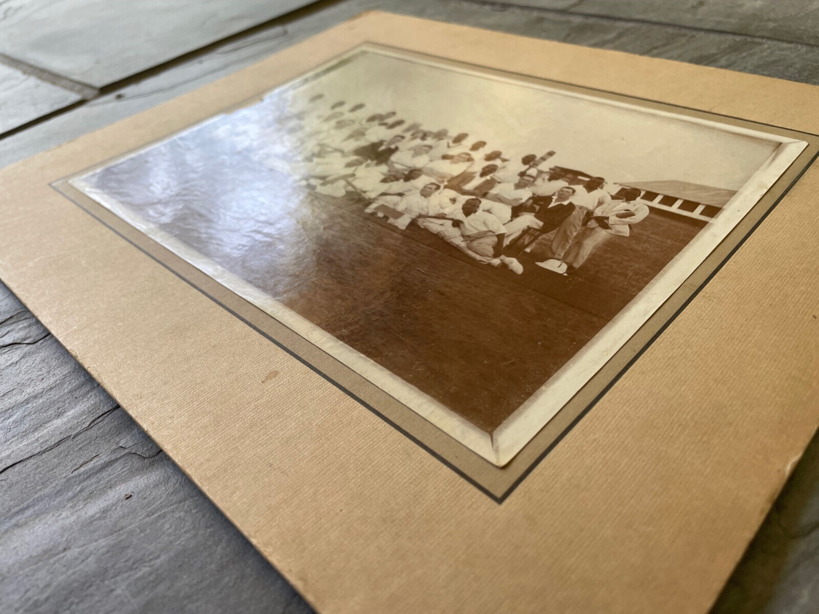 Large Antique Cabinet Photo CRICKET Team West Indies ? Unknown 1900's Team Sport
