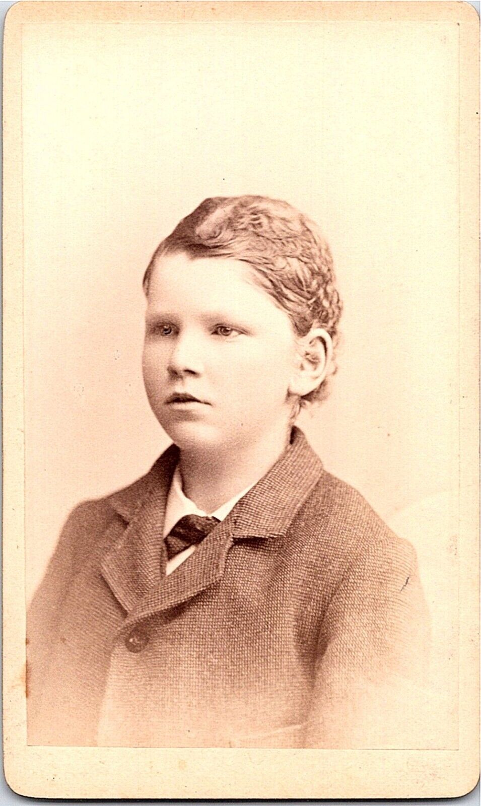 1800's CDV Photo South Bend, In. Handsome Young Man Victorian Studio Portrait
