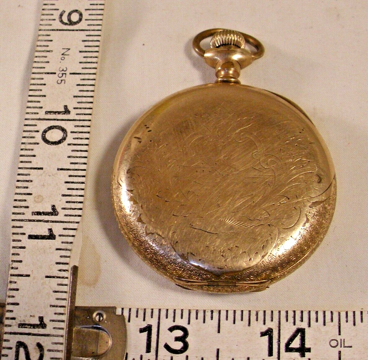 HAMILTON 17 JEWEL HUNTER CASE POCKET WATCH 1900s GOLD FILLED