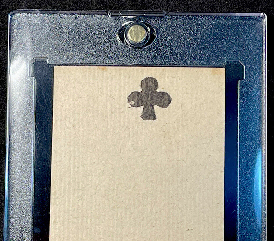 1700’s Teachers Informative Stencil Painted Antique Playing Card Historic Single