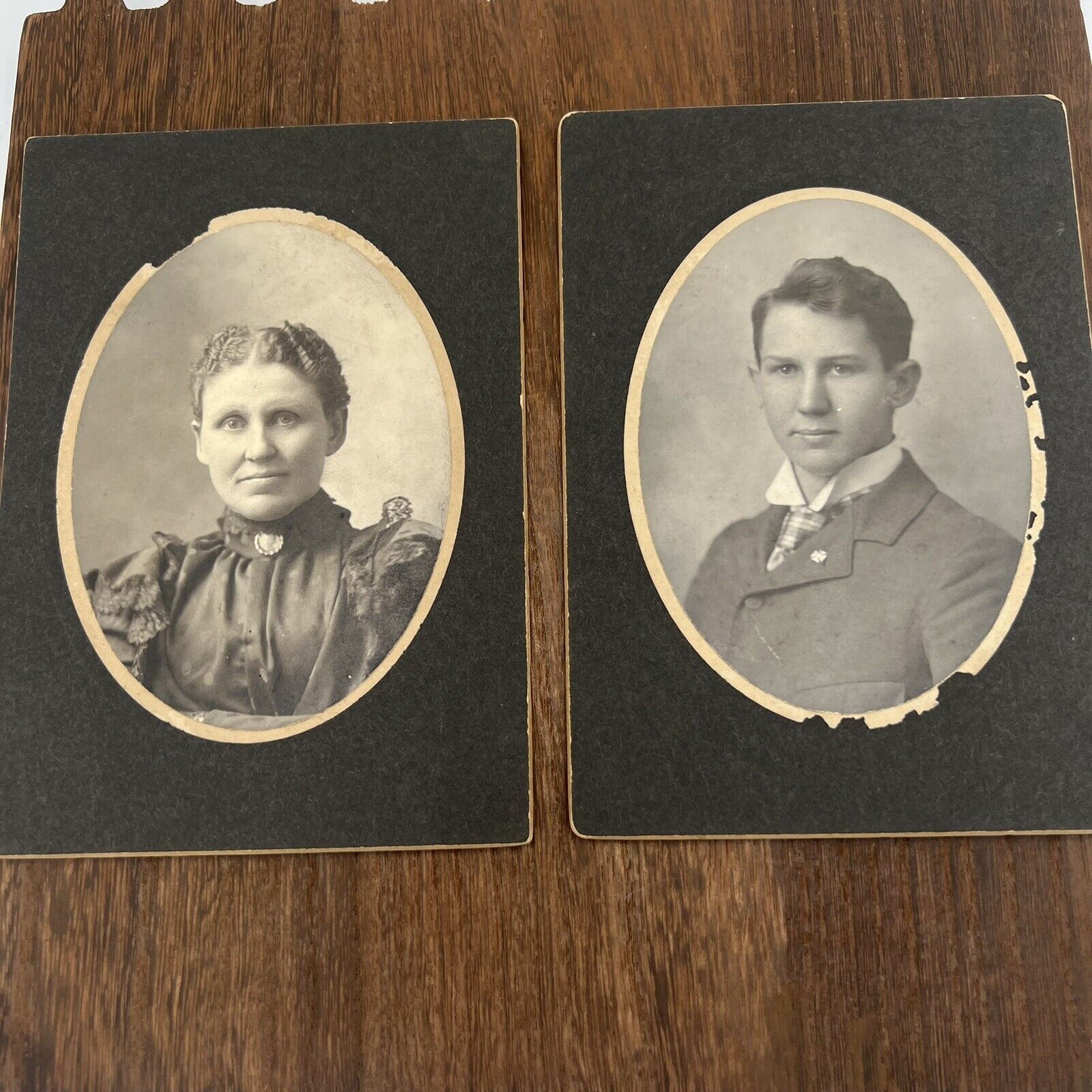 Antique Family Photos, 1800's, Pastor, Mother,  son, Hull Family, original