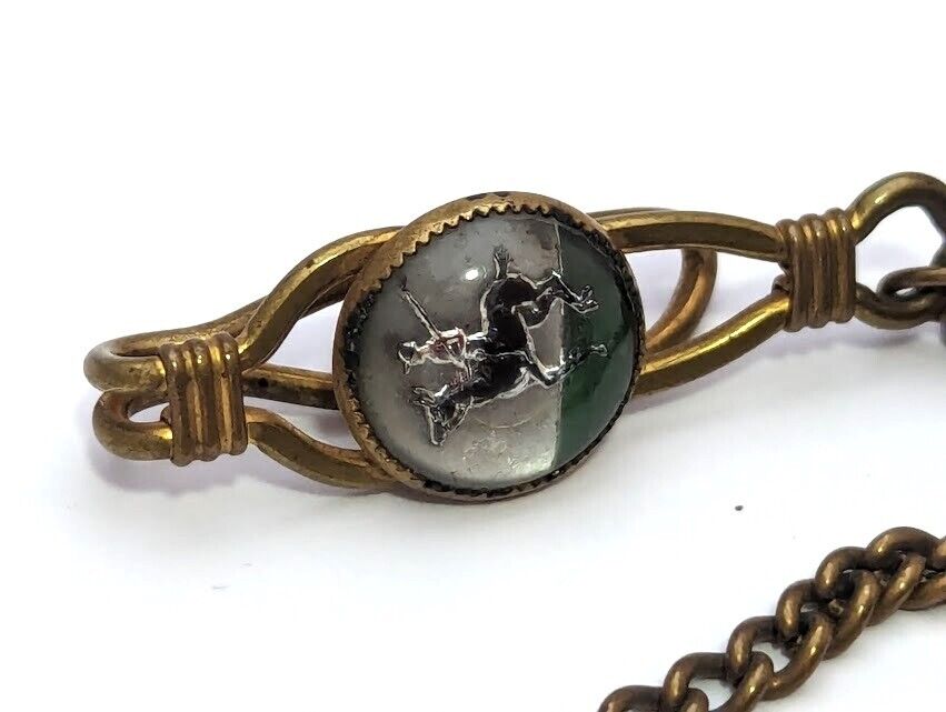 Vintage Pocket Watch Chain with Polo Fob, 1900's, Vintage Jewelry