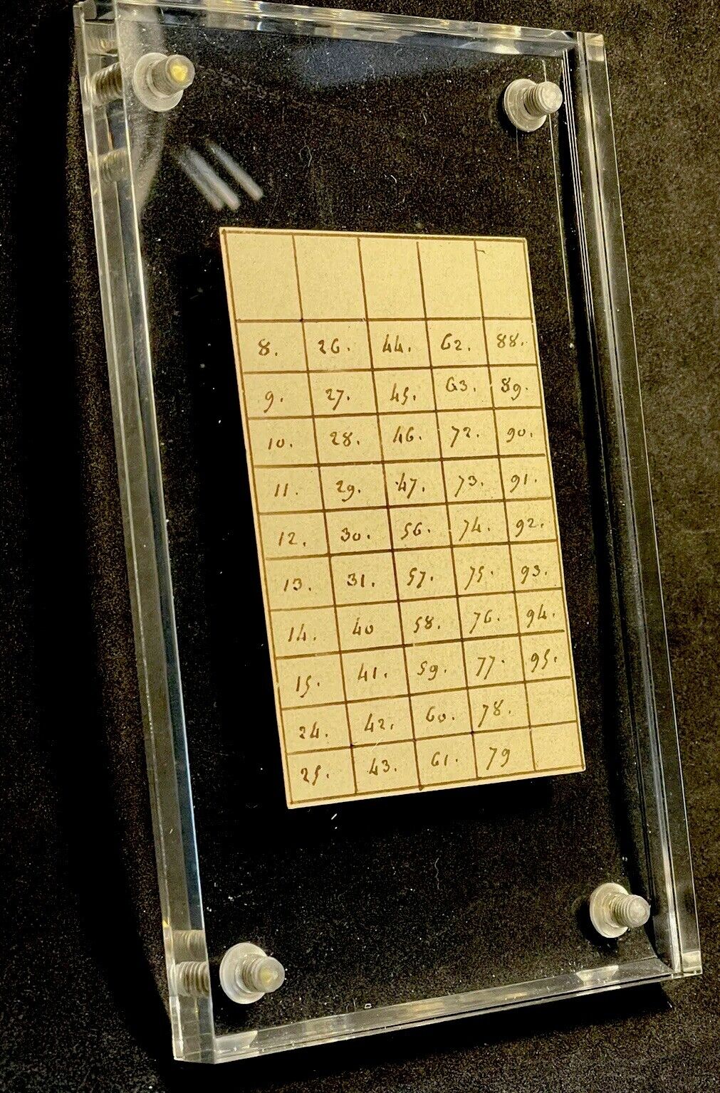 Historic 1700’s Earliest Form LOTTO Antique Playing Cards Secondary Use Single