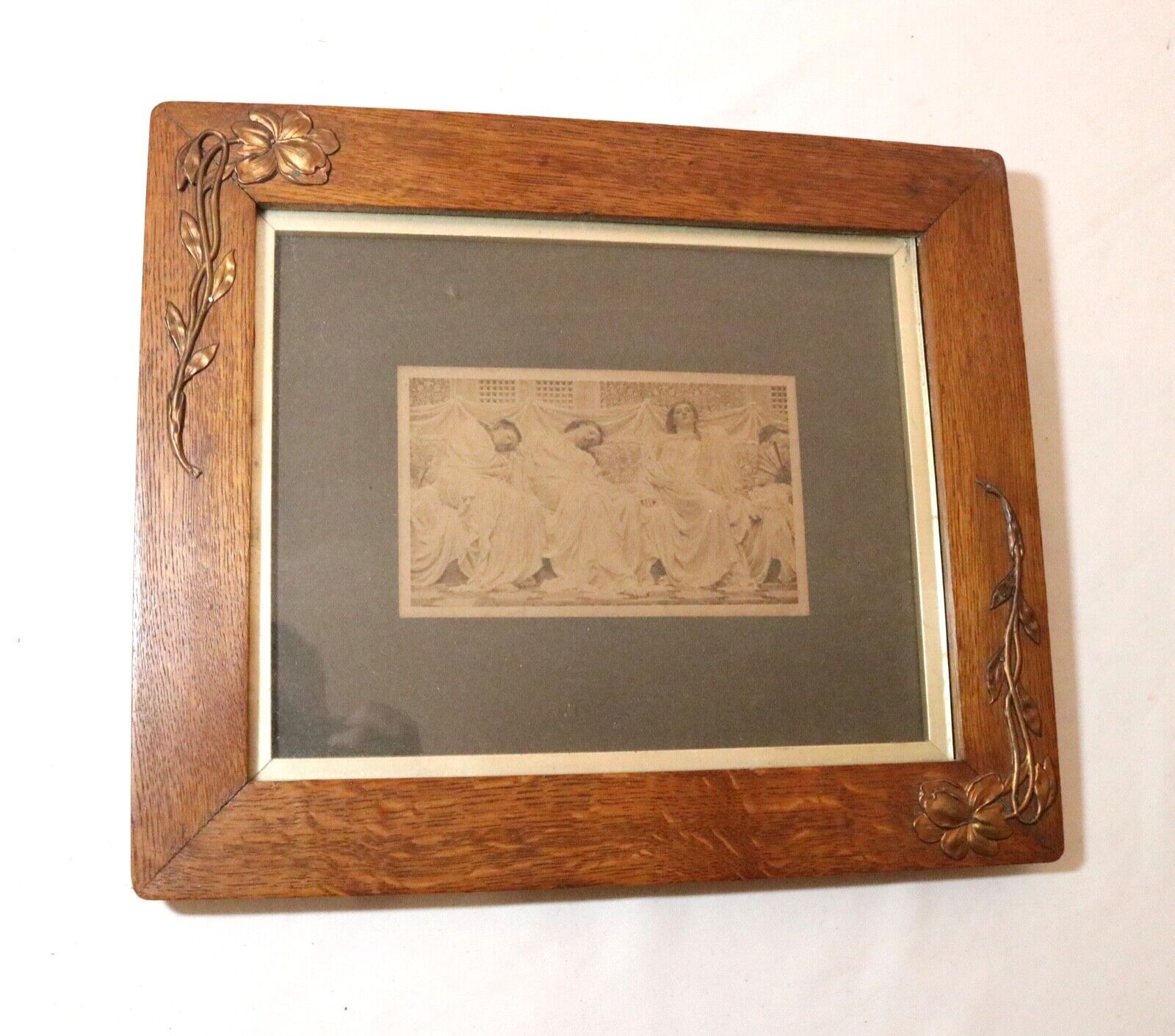 rare antique 1800's J.W. Matthewman figural ladies hand colored photograph photo