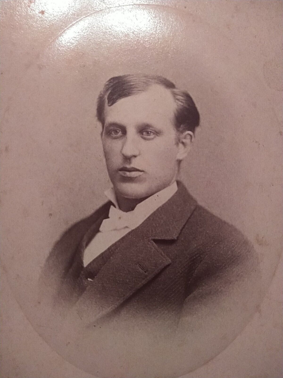 ANTIQUE VTG CIRCA 1800'S ERA B&W CABINET CARD PHOTO, VICTORIAN MAN