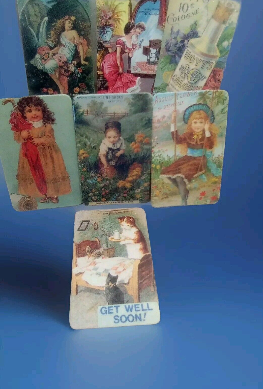 Vintage 1800s  Advertisement,Trading Cards 3 1/2 In Tall 2 In Wide 7 Cards 