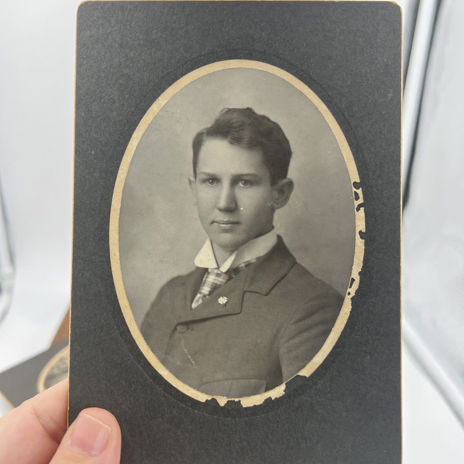 Antique Family Photos, 1800's, Pastor, Mother, ￼ son, Hull Family, original