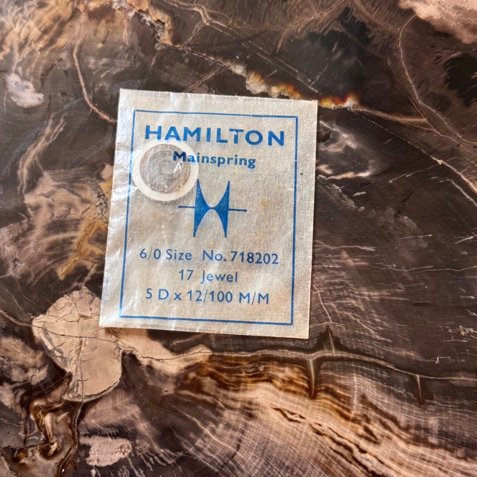 Vintage original Hamilton watch Mainspring part 718202 to 6/0s 1900s watches