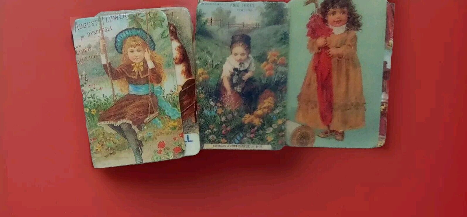 Vintage 1800s  Advertisement,Trading Cards 3 1/2 In Tall 2 In Wide 7 Cards 