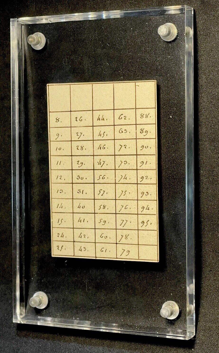 Historic 1700’s Earliest Form LOTTO Antique Playing Cards Secondary Use Single