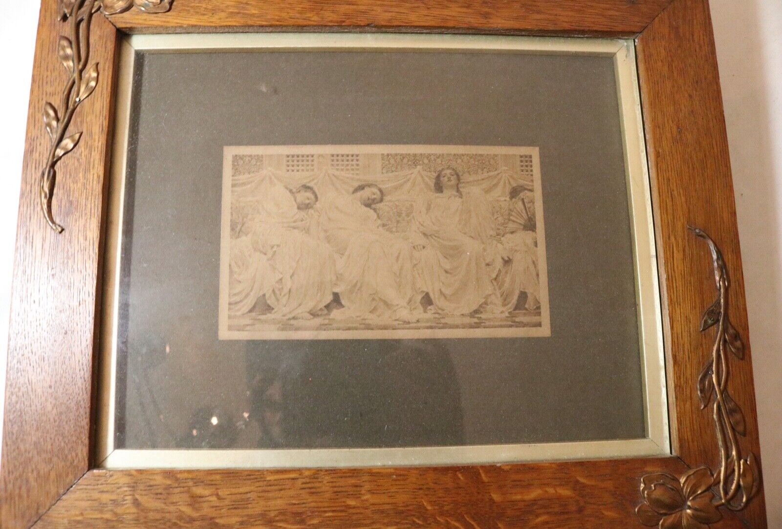 rare antique 1800's J.W. Matthewman figural ladies hand colored photograph photo